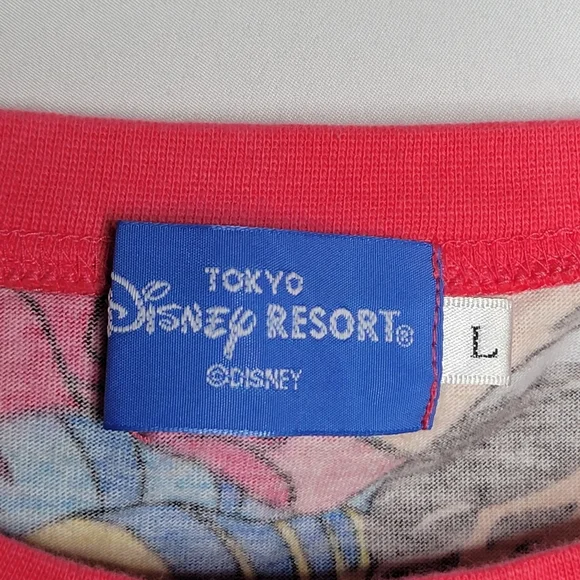 Tokyo Disney Resort Ariel Little Mermaid T-Shirt Size Large AOP All Over Print - Picture 3 of 3